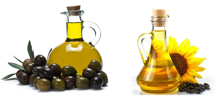 Оливковое и подсолнечное масло